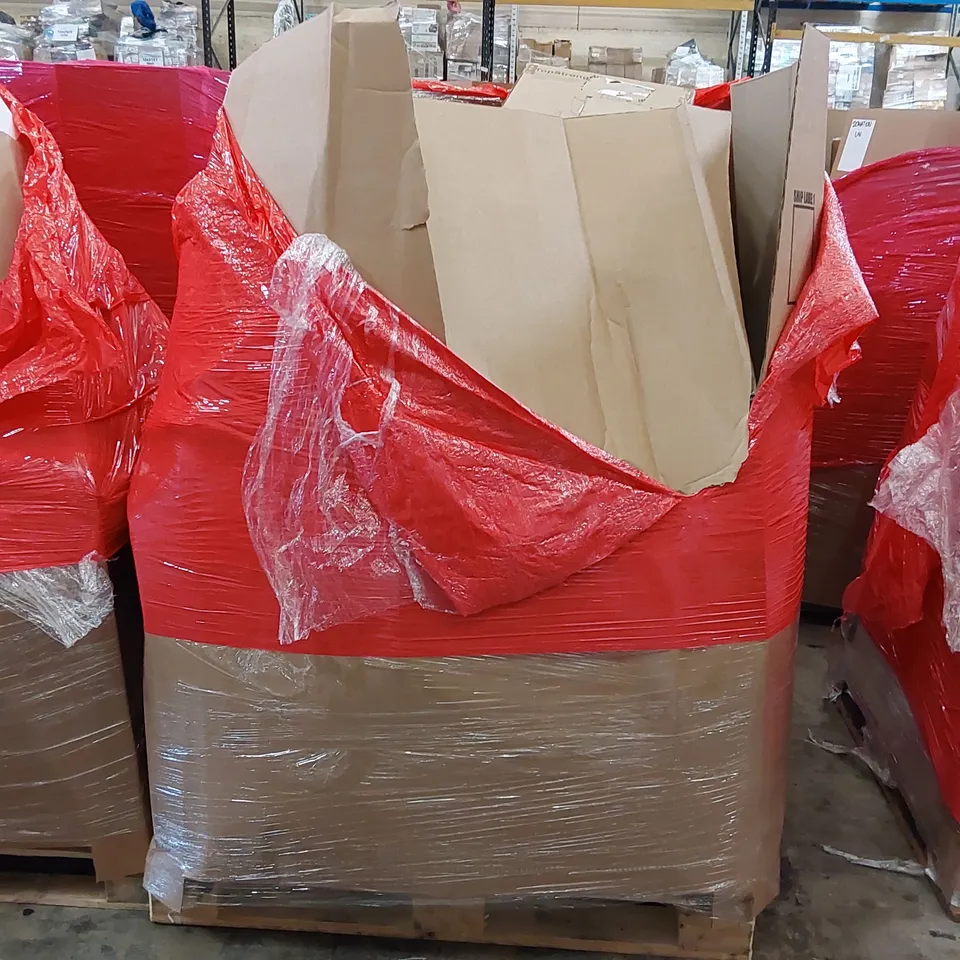 PALLET OF ASSORTED ITEMS INCLUDING: FOOD PROCESSOR, BEDSIDE TABLE, TOILET SEAT, ADVENT CALENDAR ECT
