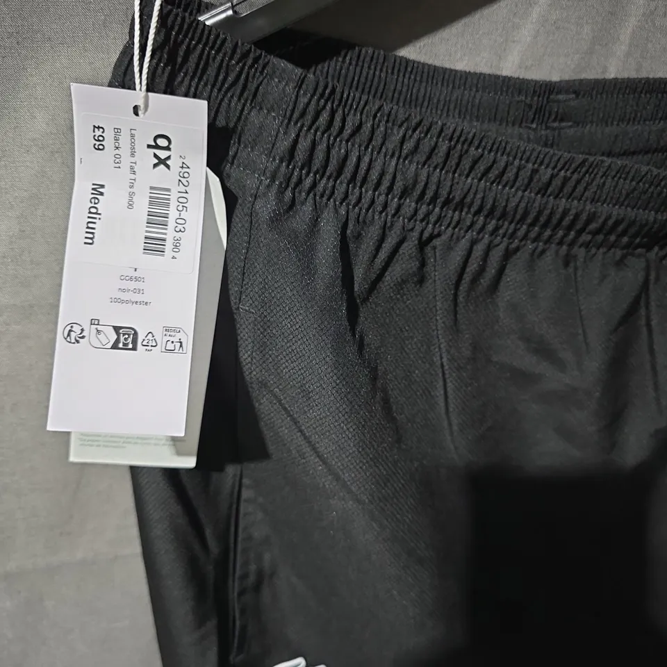 LACOSTE SPORT BLACK TRACK PANTS – MEDIUM