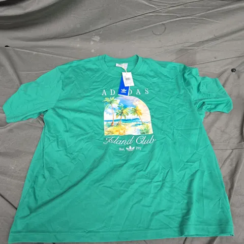 ADIDAS ISLAND CLUB T-SHIRT – GREEN, XL