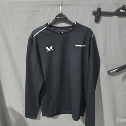MCLAREN BRANDED BLACK LONG-SLEEVE TOP