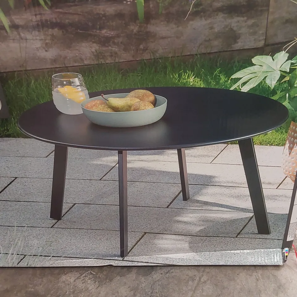 BRAND NEW BOXED STEEL OUTDOOR 70cm COFFEE TABLE 
