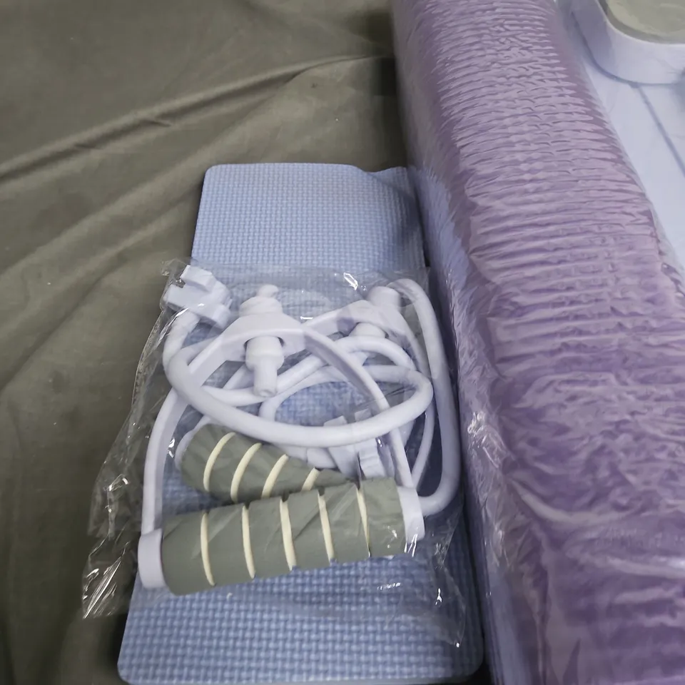 Portable massage table with face cradle – pale lavender/blue