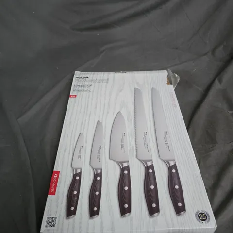 PROCOOK PROFESSIONAL CONTOUR 5-PIECE KNIFE SET – BOXED