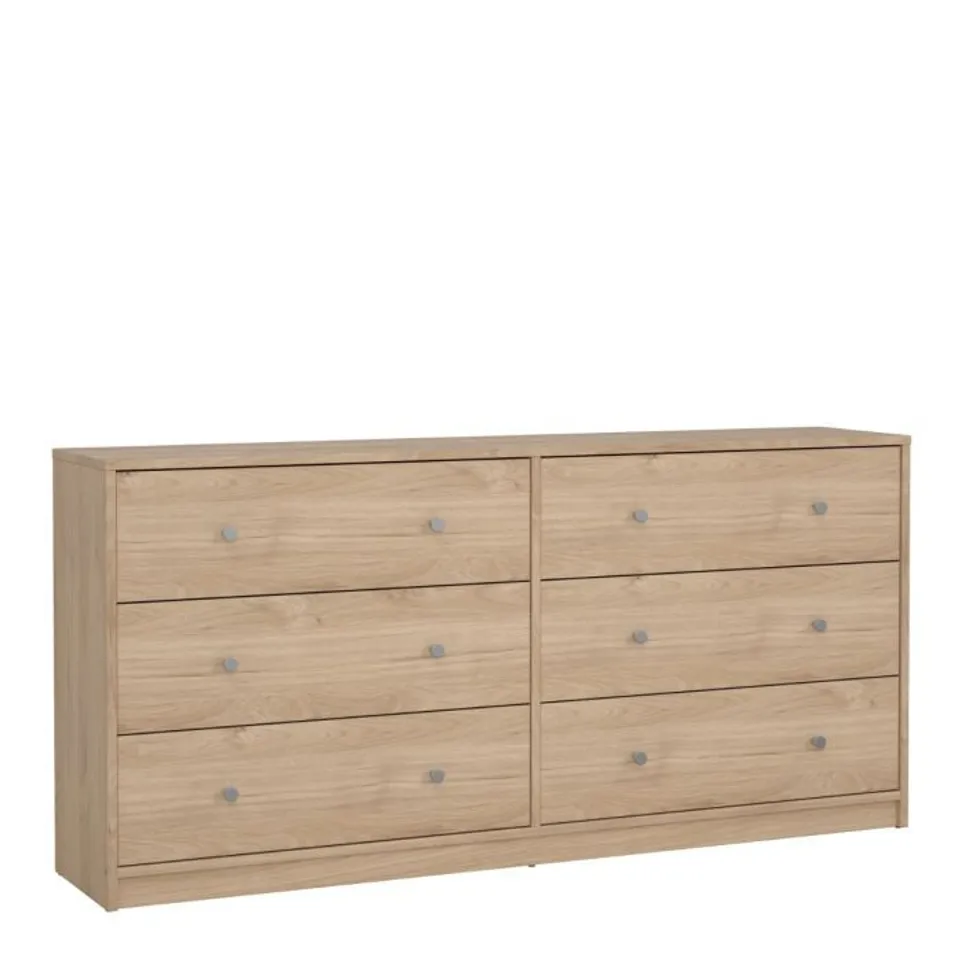BOXED MAY CHEST OF 6 DRAWERS (3+3) IN JACKSON HICKORY OAK
