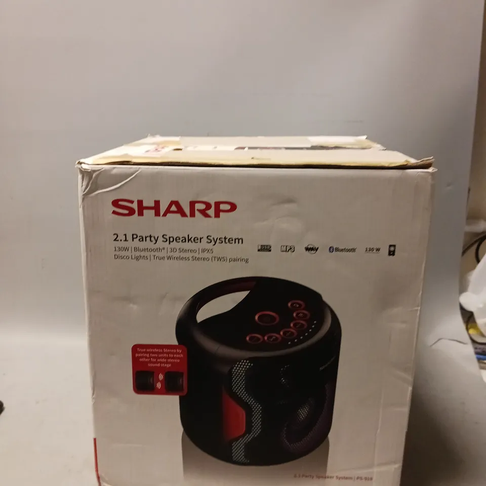 SHARP 2.1 PARTY SPEAKER SYSTEM