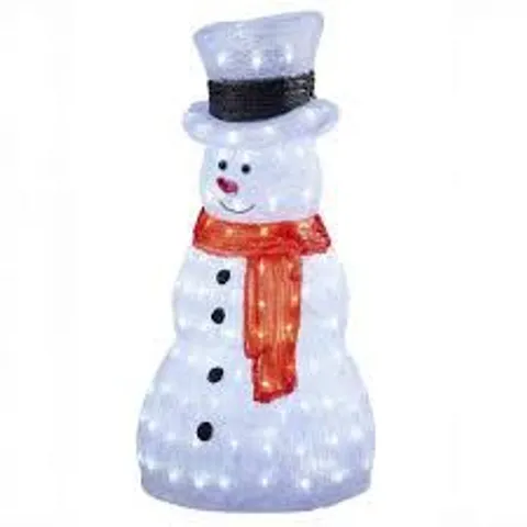 BOXED 70CM ACRYLIC LIGHT UP SNOWMAN