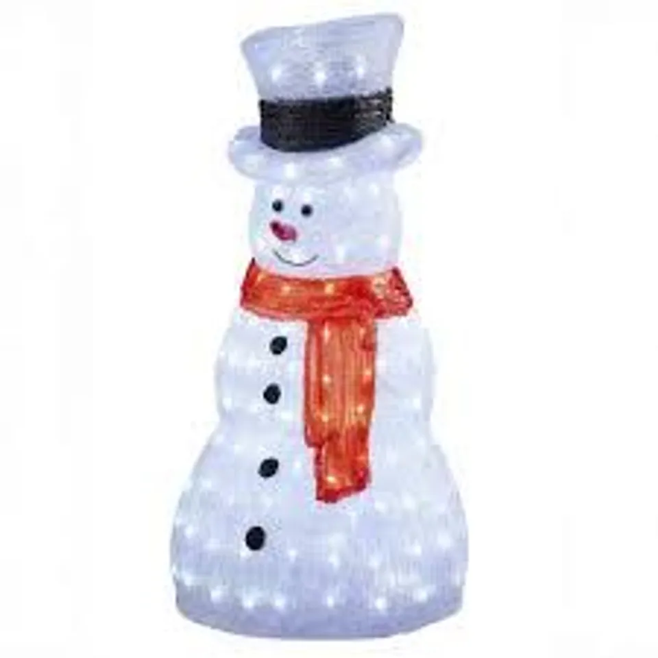 BOXED 70CM ACRYLIC LIGHT UP SNOWMAN