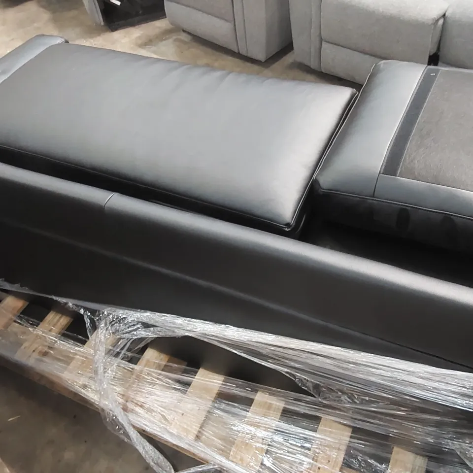 INCOMPLETE BALTIMORE L-SHAPED FAUX LEATHER SOFA