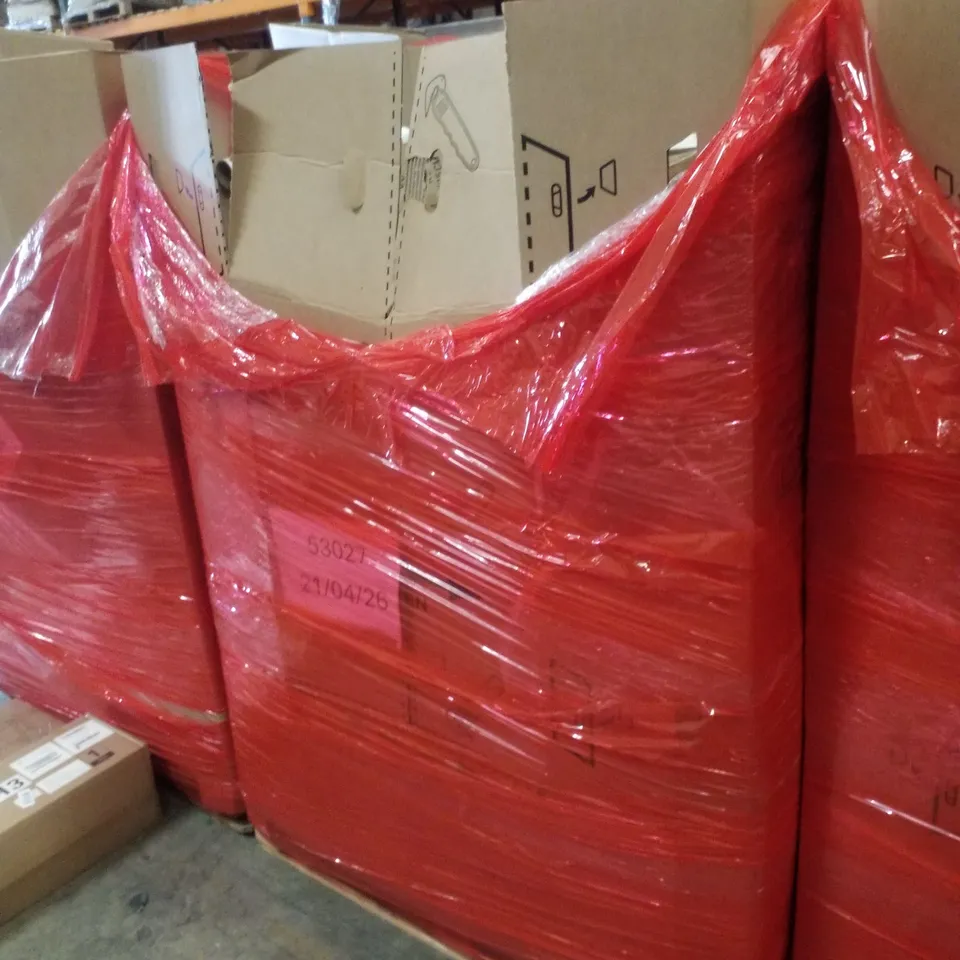 PALLET CONTAINING ASSORTED PRODUCTS INCLUDING PLAY FENCE, BASSINET, PICTURE FRAME & TRI-PLY STAINLESS STEEL PAN