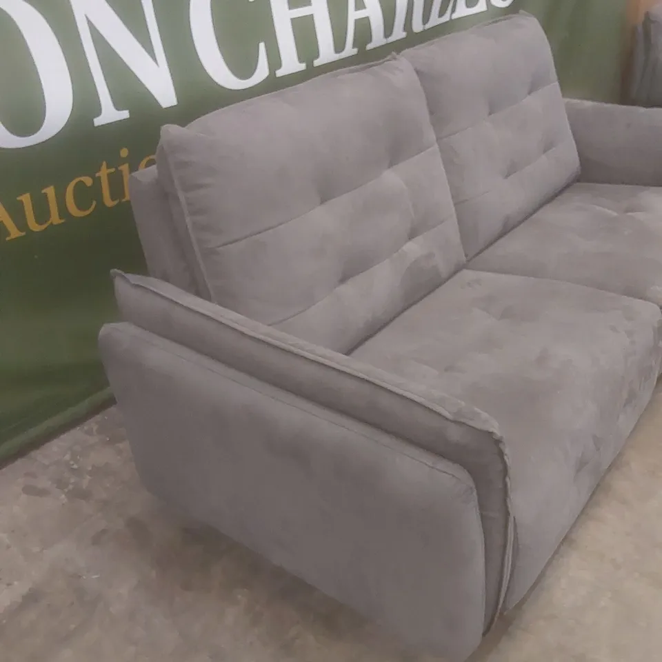 QUALITY DESIGNER ITALIAN MADE BOLZANO 3 SEATER SUEDE FABRIC UPHOLSTERED ELECTRIC RECLINER SOFA