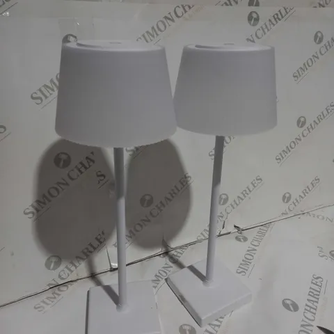 BOXED SFIXX SET OF 2 INDOOR OUTDOOR TOUCH TABLE LIGHTS - WHITE