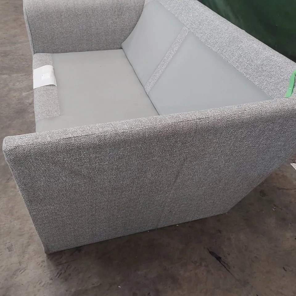 GREY FABRIC EASY CHAIR & TWO SEATER SECTION