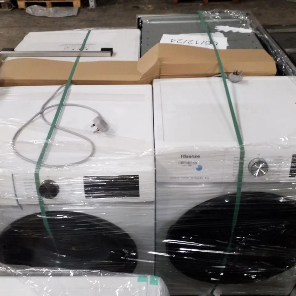 PALLET OF APPROXIMATELY 4 UNPROCESSED RAW RETURN WHITE GOODS TO INCLUDE;