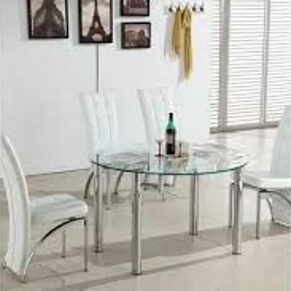 BOXED OASIS CLEAR DINING TABLE (1 BOX)