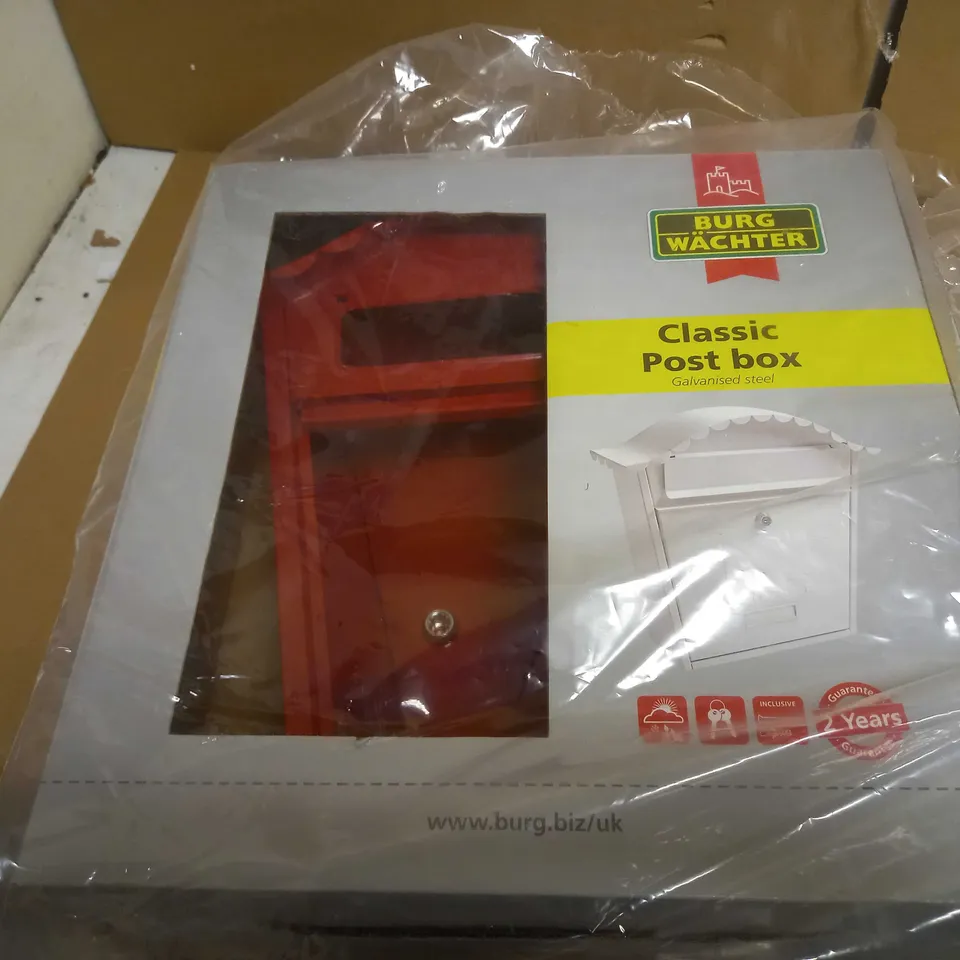 BURG-WACHTER MB01R CLASSIC WALL MOUNTED GALVANISED STEEL LOCKABLE WEATHERPROOF POST BOX