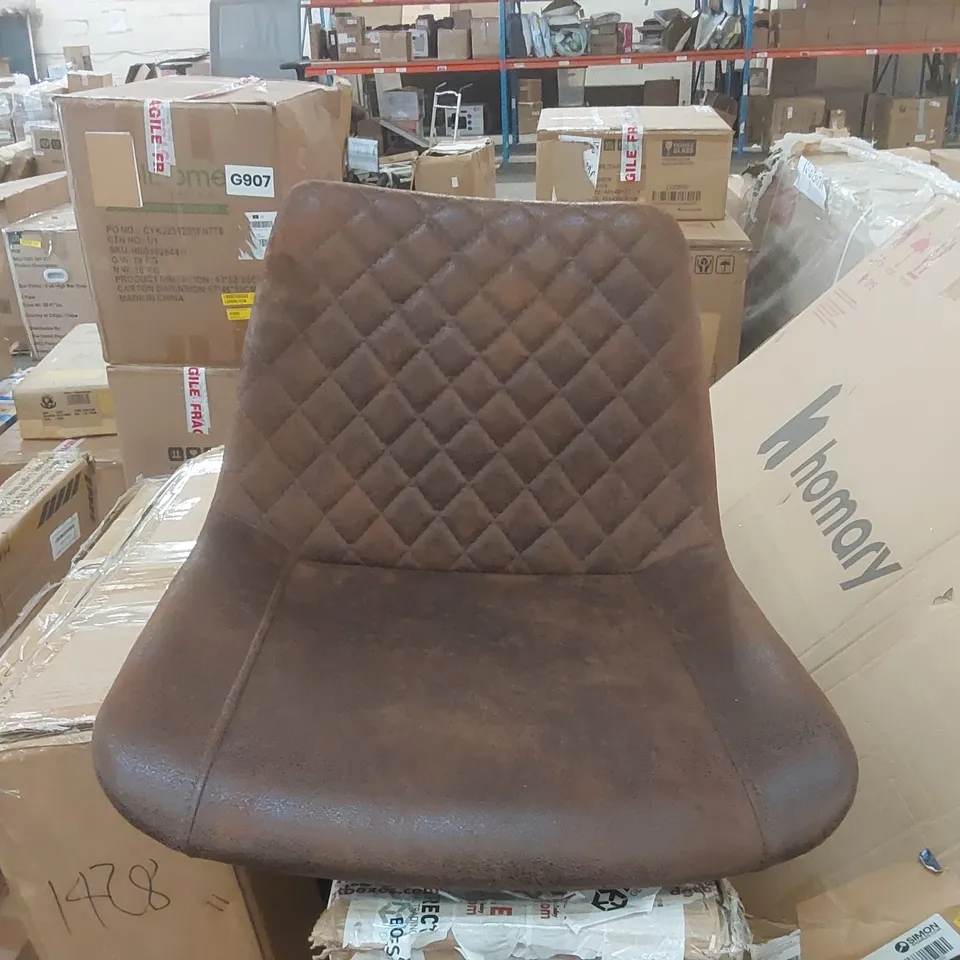 BOXED UPHOLSTERED DINING CHAIRS (SET OF 2) - BROWN (1 BOX)