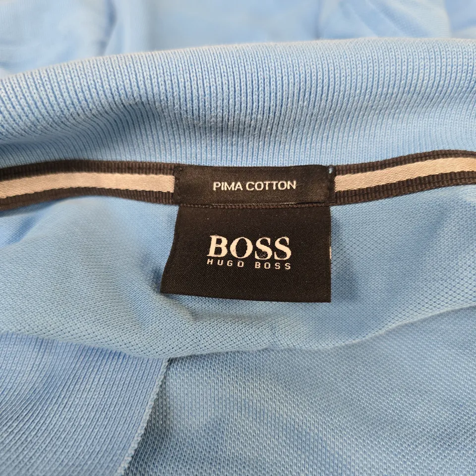 HUGO BOSS POLO SHIRT – PIMA COTTON – BLUE SIZE XL