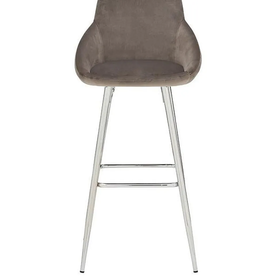 BOXED DAHLIA BAR STOOL - GREY