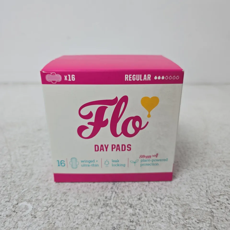 6 X BOXED FLO DAY PERIOD PADS - 16 PADS PER BOX