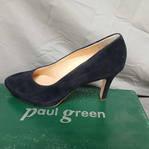 PAUL GREEN NAVY SUEDE PLATFORM COURT SHOES β UK 7
