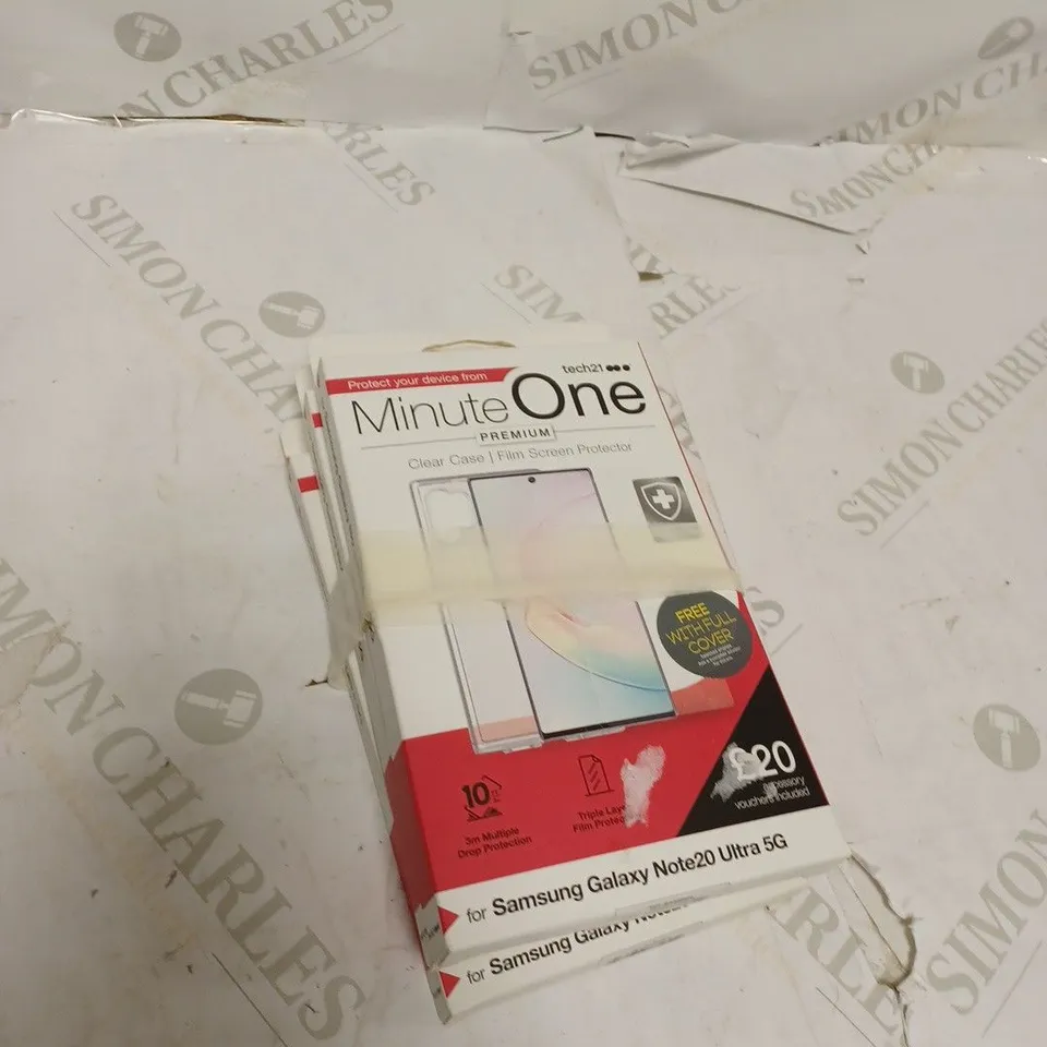 LOT OF 3 MINUTE ONE CLEAR CASE & SCREEN PROTECTOR KITS FOR SAMSUNG GALAXY NOTE 20 ULTRA 5G