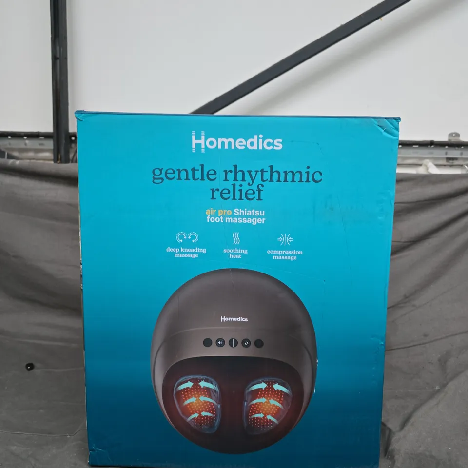 HOMEDICS GENTLE RHYTHMIC RELIEF AIR PRO SHIATSU FOOT MASSAGER – BOXED 