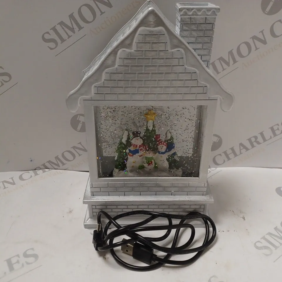 BOXED GLENEAGLES CHRISTMAS MAGIC CHRISTMAS SCENE DECORATIVE PIECE (SNOWMEN HOUSE)