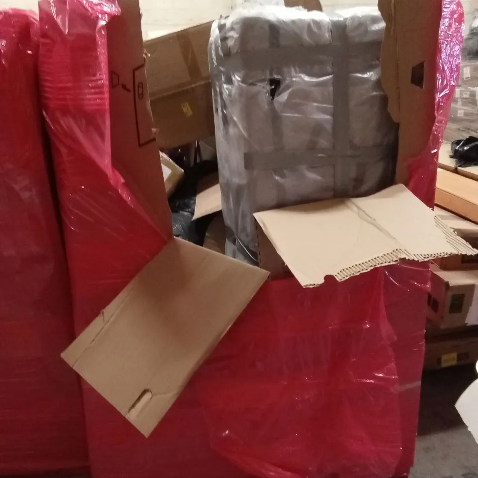 PALLET OF ASSORTED HOUSEHOLD GOODS AND PRODUCTS TO INCLUDE; BABY WALKER, BABY PLAYPEN, SMART TOWER FAN ETC