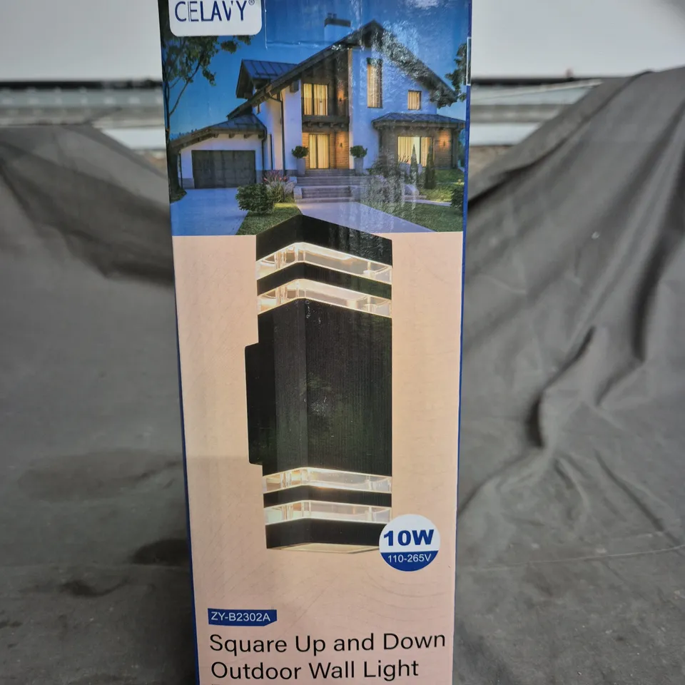 CELAVY SQUARE UP AND DOWN OUTDOOR WALL LIGHT – 10W, 110-265V (ZY-B2302A)