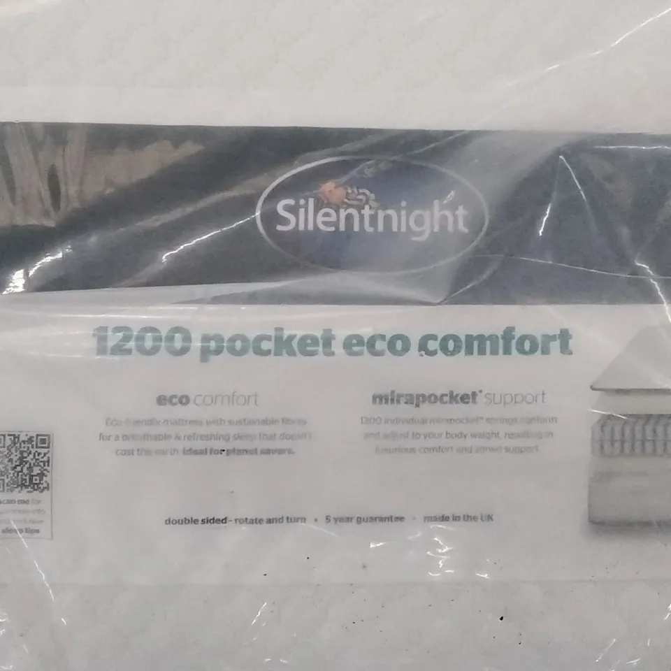 QUALITY BAGGED SILENTNIGHT 1200 POCKET ECO COMFORT 5FT MATTRESS