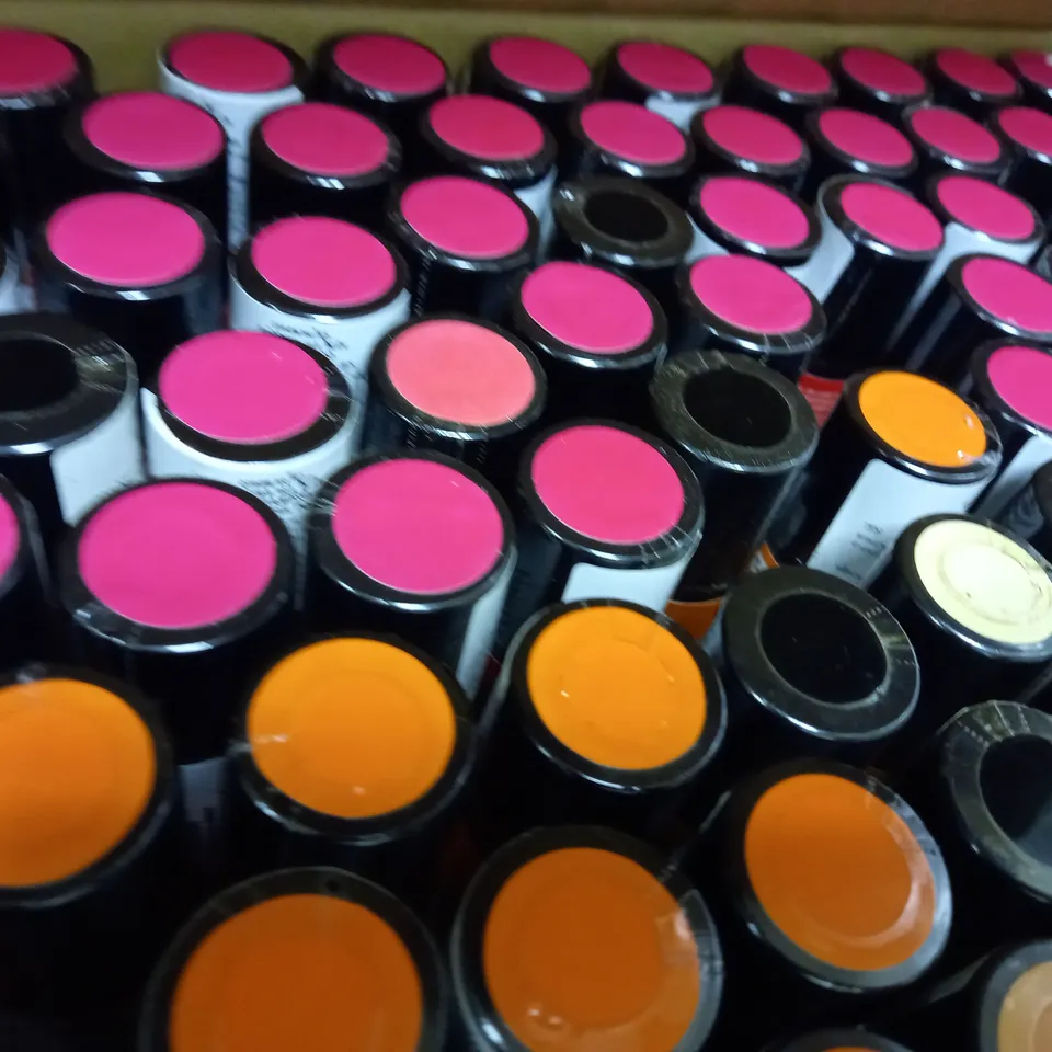 BOX OF APPROX 50 X 8ML ASSORTED ALESSANDRO STRIPLAC PEEL-OFF UV LED NAIL POLISH #507 ROCOCO RED & #32 PINK EMOTION