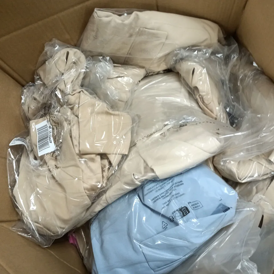 APPROXIMATELY 25 ASSORTED CLOTHING ITEMS IN VARIOUS SIZES, STYLES & COLOURS TO INCLUDE BRANDS SUCH AS RUTH LANGSFORD, BRENDA EDWARDS, ETC - COLLECTION ONLY