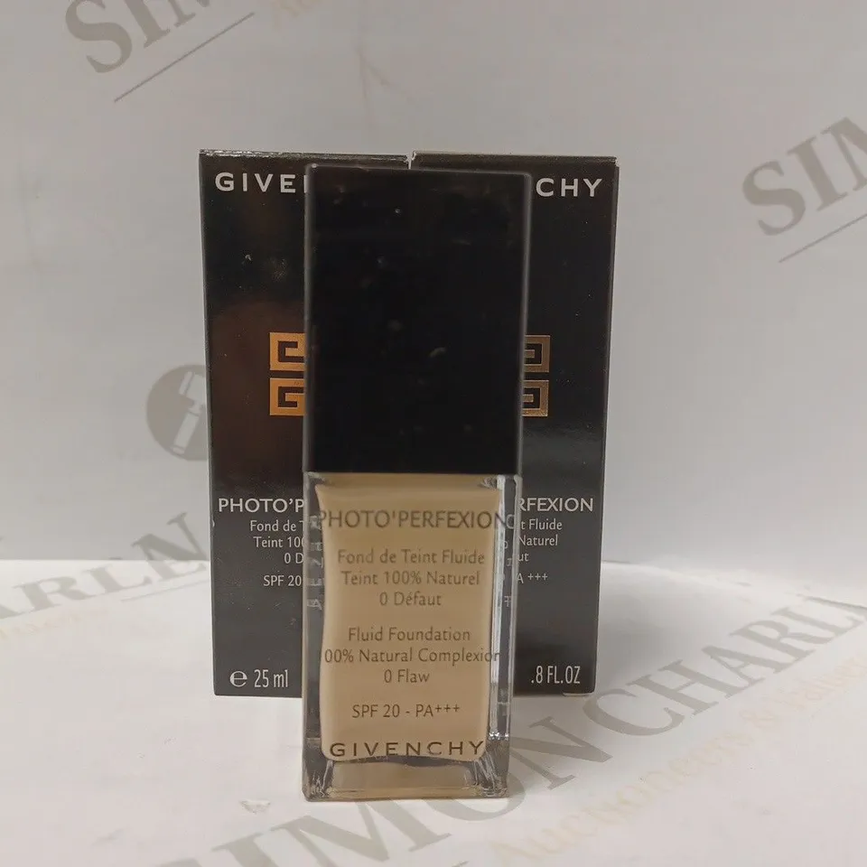 LOT OF 2 X 25ML GIVENCHY PHOTO PERFEXION FLUID FOUNDATION SPF20 - 4 PERFECT VANILLA