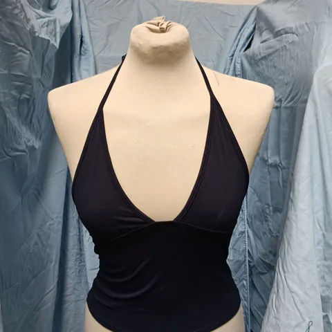 GARAGE SLEEK PLUNGE HALTER TOP β MARIANA BLUE (P/S)