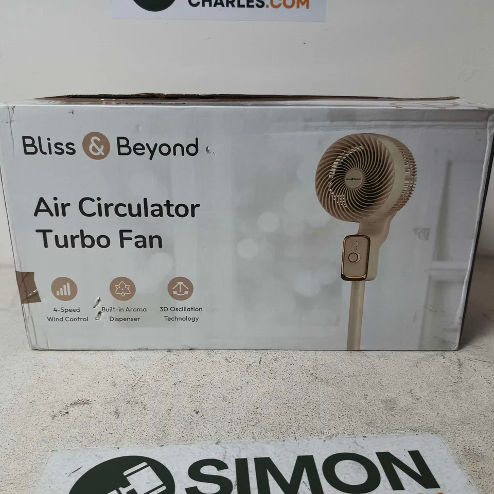 BLISS & BEYOND AIR CIRCULATOR TURBO FAN – BOXED
