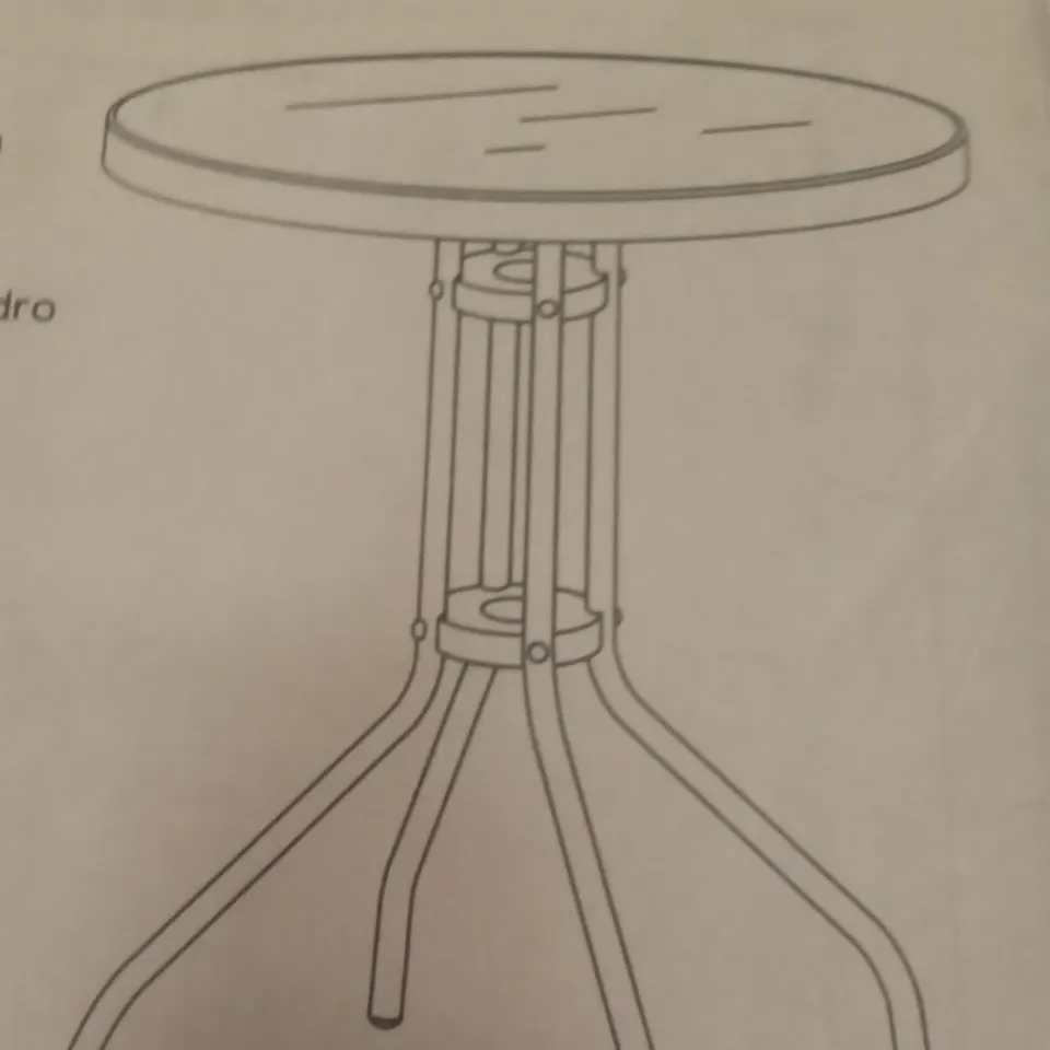 BOXED BARI STEEL TABLE WITH GLASS TOP 