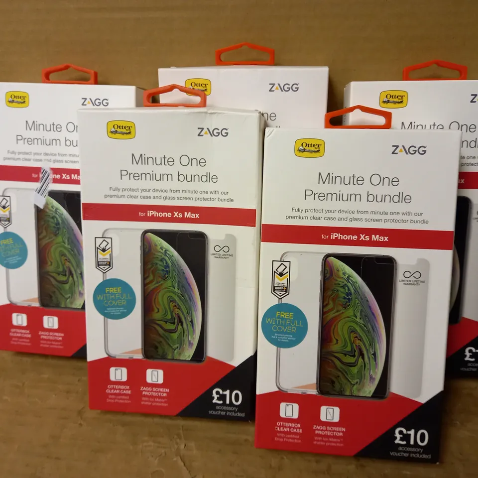 LOT OF 5 MINUTE ONE PREMIUM BUNDLES FOR IPHONE XS MAX