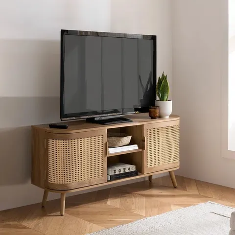 BOXED AMANNI SMALL TV UNIT - OAK (1 BOX)