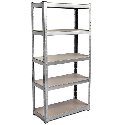 BOXED LASSIC HOME VIDA 5 TIER GARAGE SHELF, LARGE - GALVANISED (1 BOX)