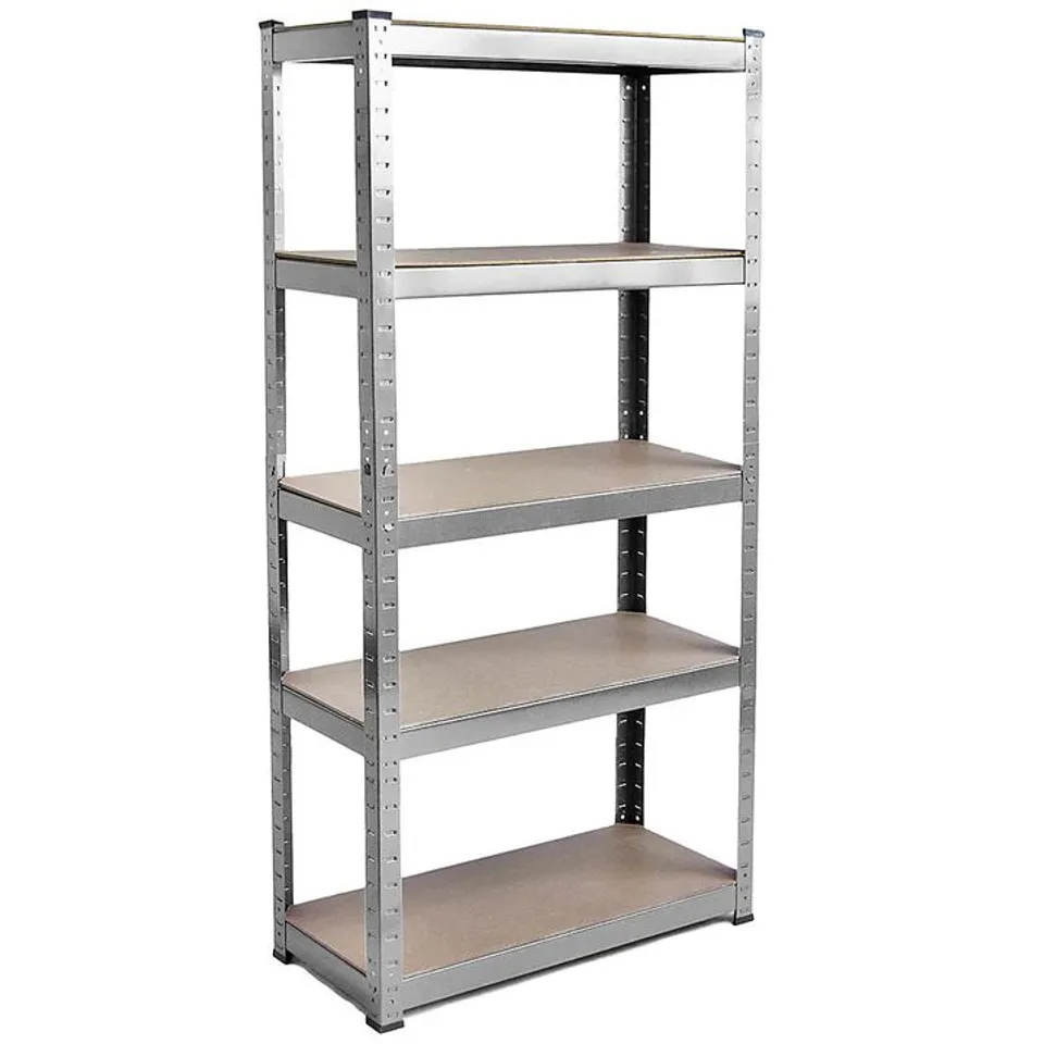 BOXED LASSIC HOME VIDA 5 TIER GARAGE SHELF, LARGE - GALVANISED (1 BOX)