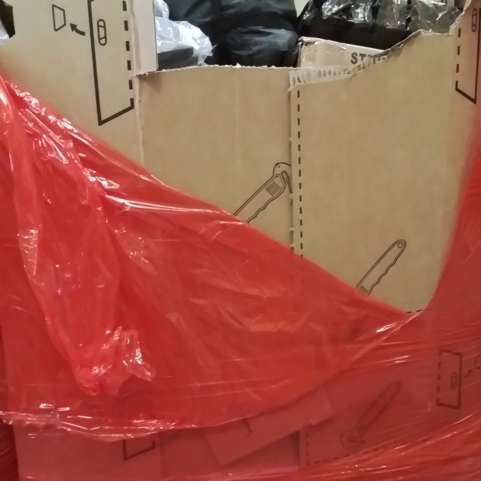 PALLET OF ASSORTED HOUSEHOLD GOODS AND PRODUCTS TO INCLUDE;STEAM CLEANER,INFLATABLE BED,SLEEPING BAG
