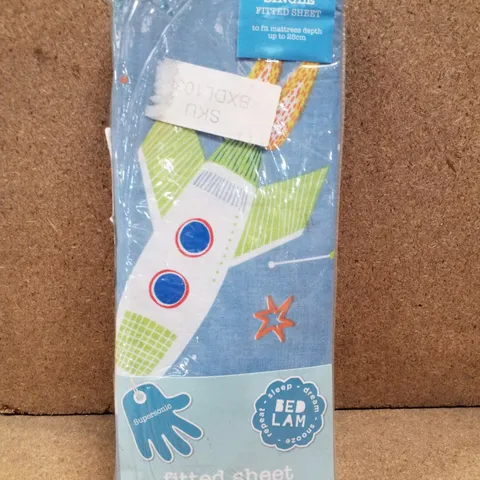 BEDLAM SINGLE 90×190CM FITTED SHEET - SUPERSONIC BLUE