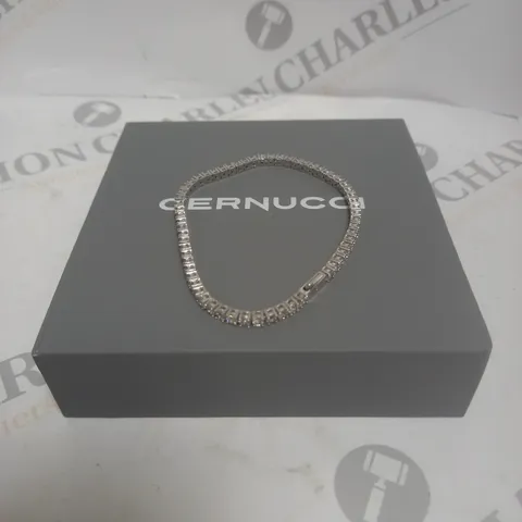 CERNUCCI WHITE GOLD STONE TENNIS BRACELET