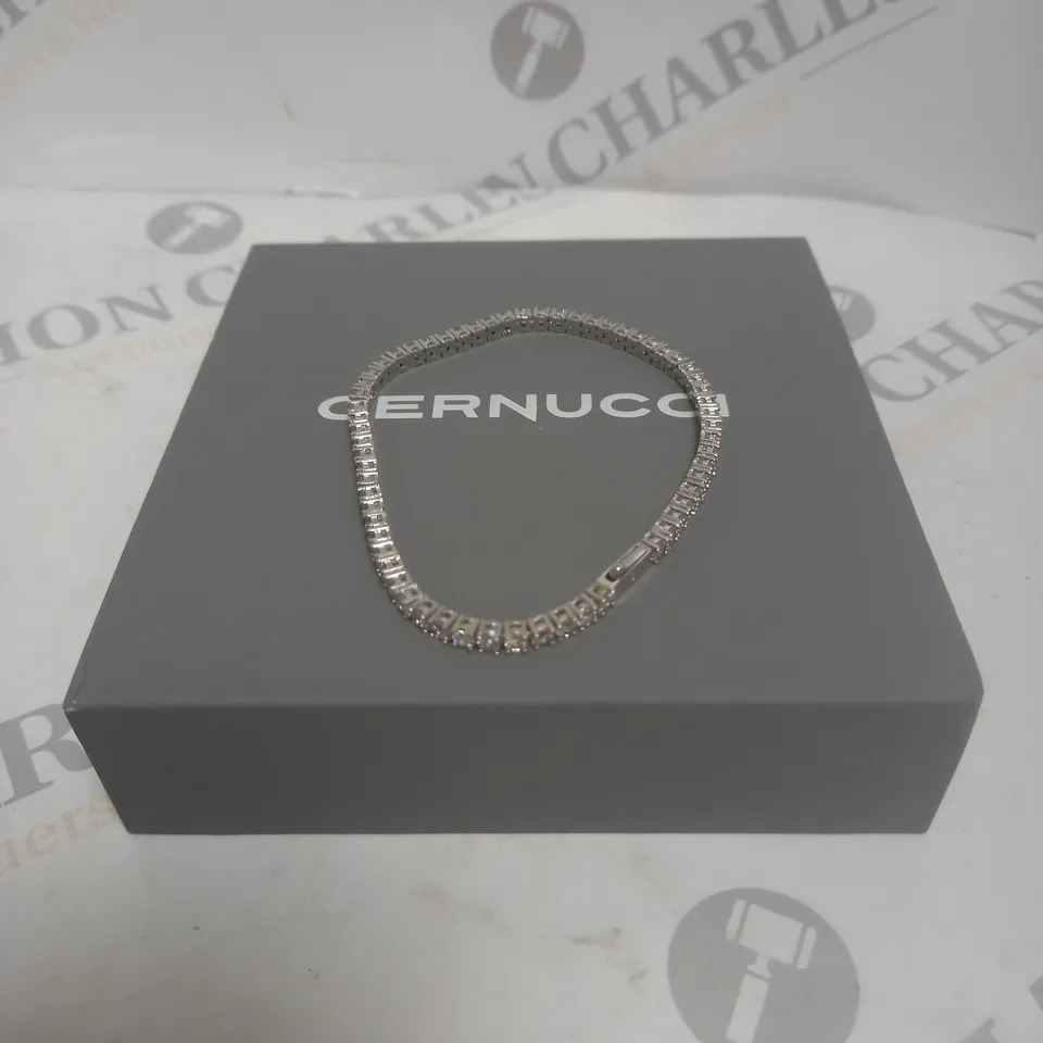 CERNUCCI WHITE GOLD STONE TENNIS BRACELET 