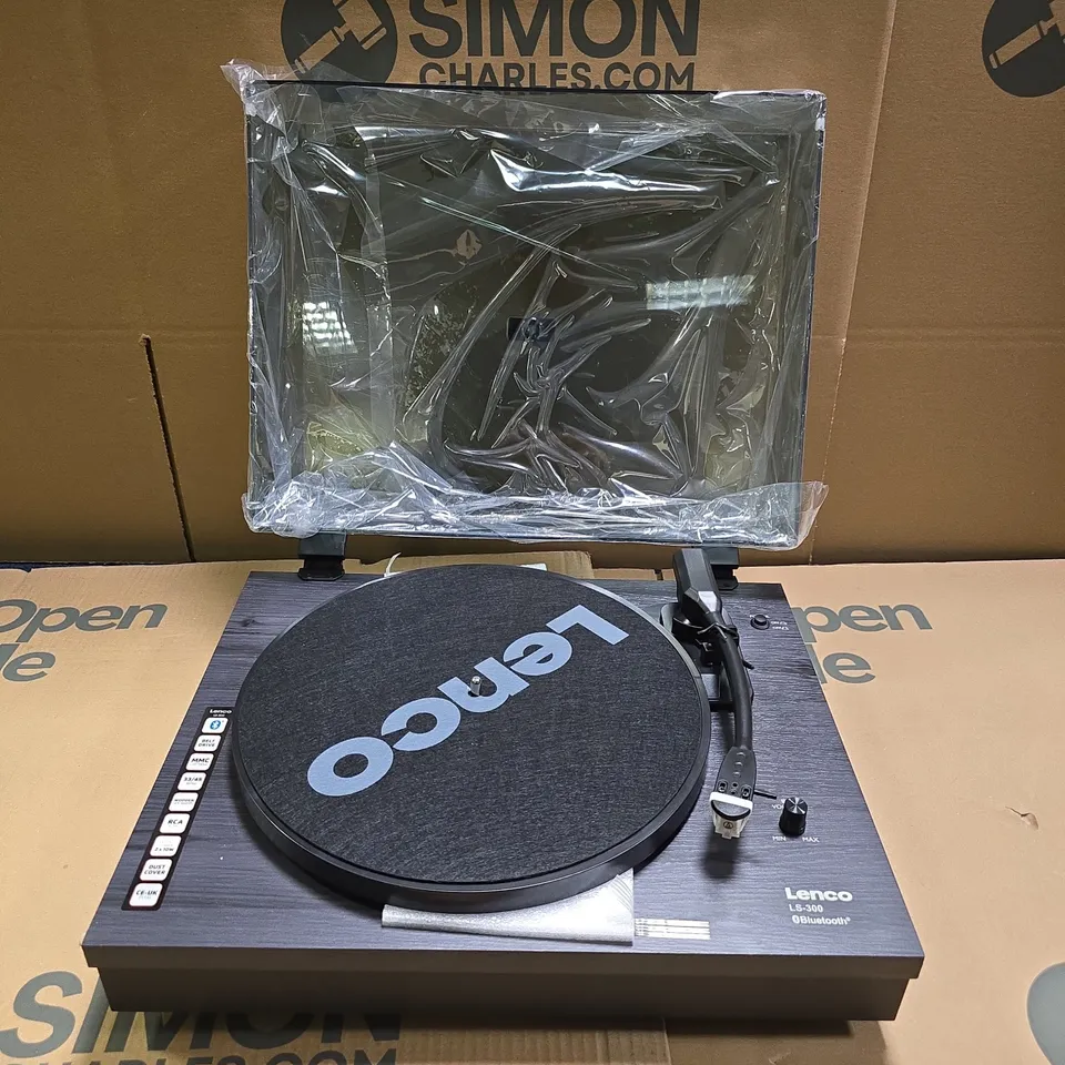 BOXED LENCO LS-300BK V2 TURNTABLE WITH BLUETOOTH 
