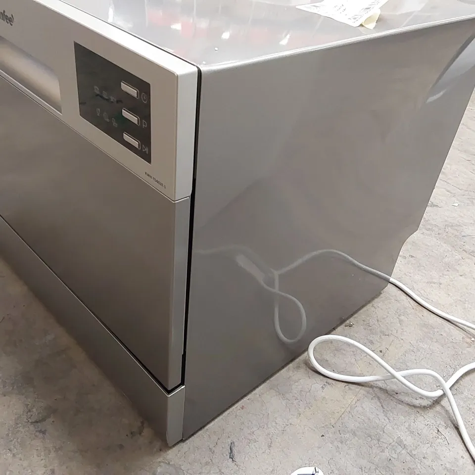COMFEE' KWH-TD602E-S FREESTANDING COMPACT DISHWASHER, LED DISPLAY, 6.5 LITERS, SILVER, NOISE LEVEL: DECIBELS 47
