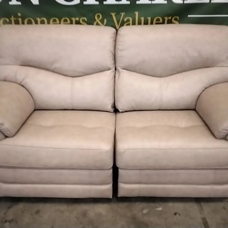 QUALITY BRITISH DESIGNED & MANUFACTURED G PLAN MOCHA LEATHER ELECTRIC RECLINING 2 SEATER SOFA