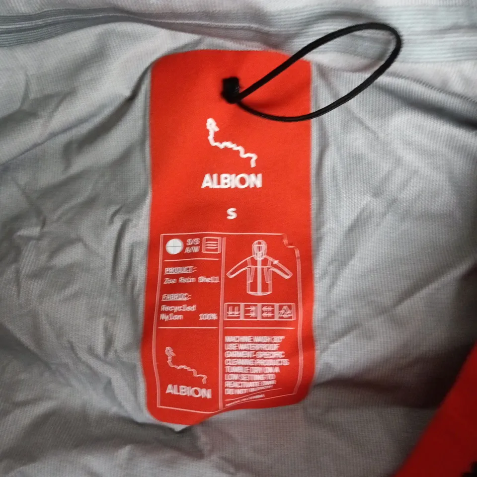 ALBION ZONE RAIN SHELL JACKET - RED - UK SIZE S