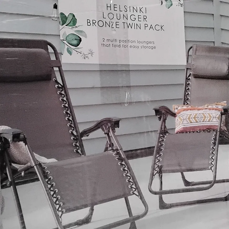 BOXED HELSINKI LOUNGER BRONZE TWIN PACK
