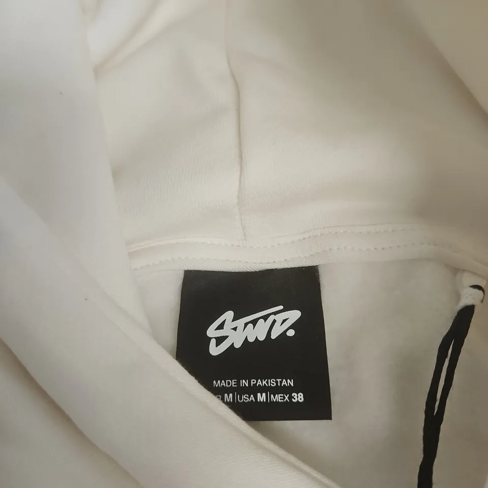 STDW WHITE HOODIE – SIZE M – MADE IN PAKISTAN 